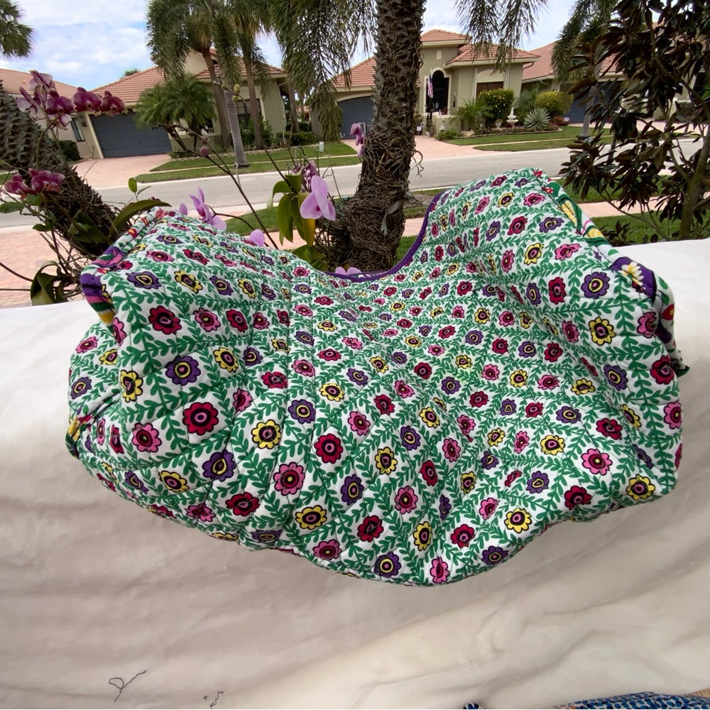 Vera Bradley Viva La Vera Duffle Bag Floral Cotton Weekender Handbag Travel - Picture 10 of 16